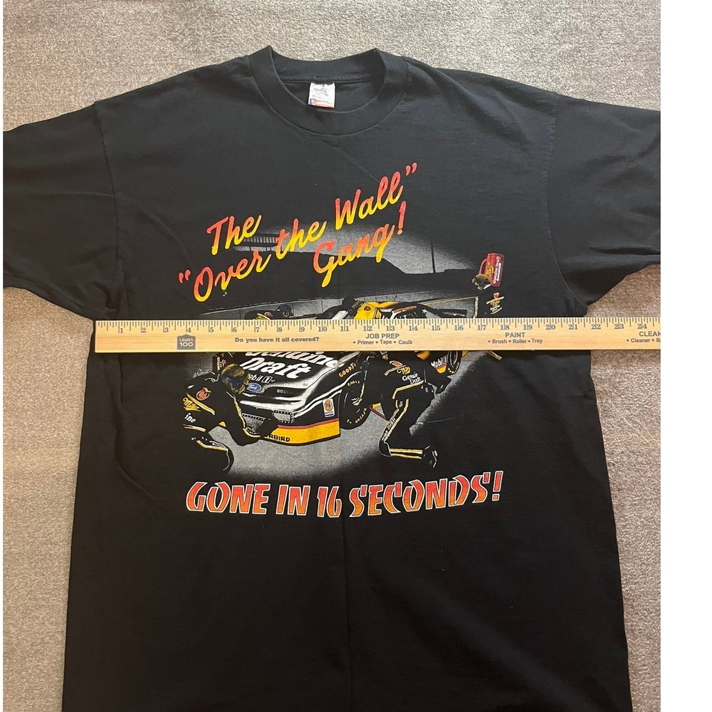 Vintage Rusty Wallace Miller Genuine Draft Racing T-Shirt XL Single Stitch AOP - Picture 5 of 9